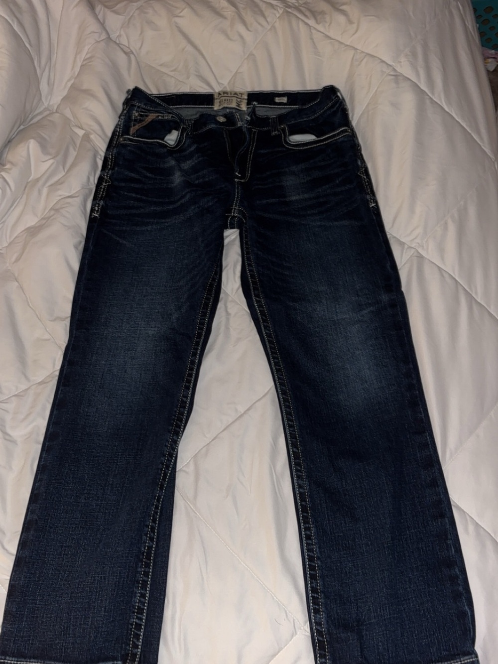 Ariat M4 Dark Wash Mens Jeans - Relaxed Boot Cut 33/32